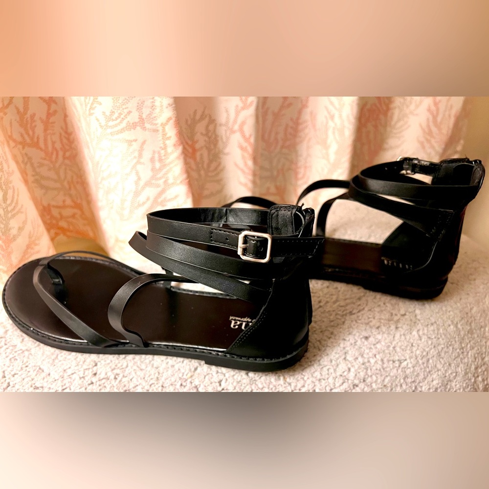 Black Gladiator Sandals